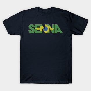 Senna with Brazilian Flag T-Shirt